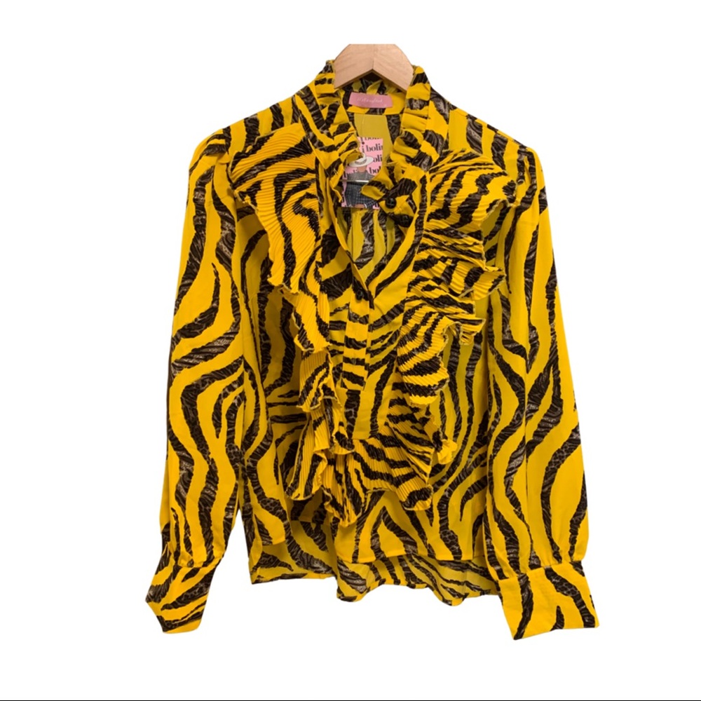 JJ’s Fairyland Animal Print Ruffled Blouse - Picture 4 of 5